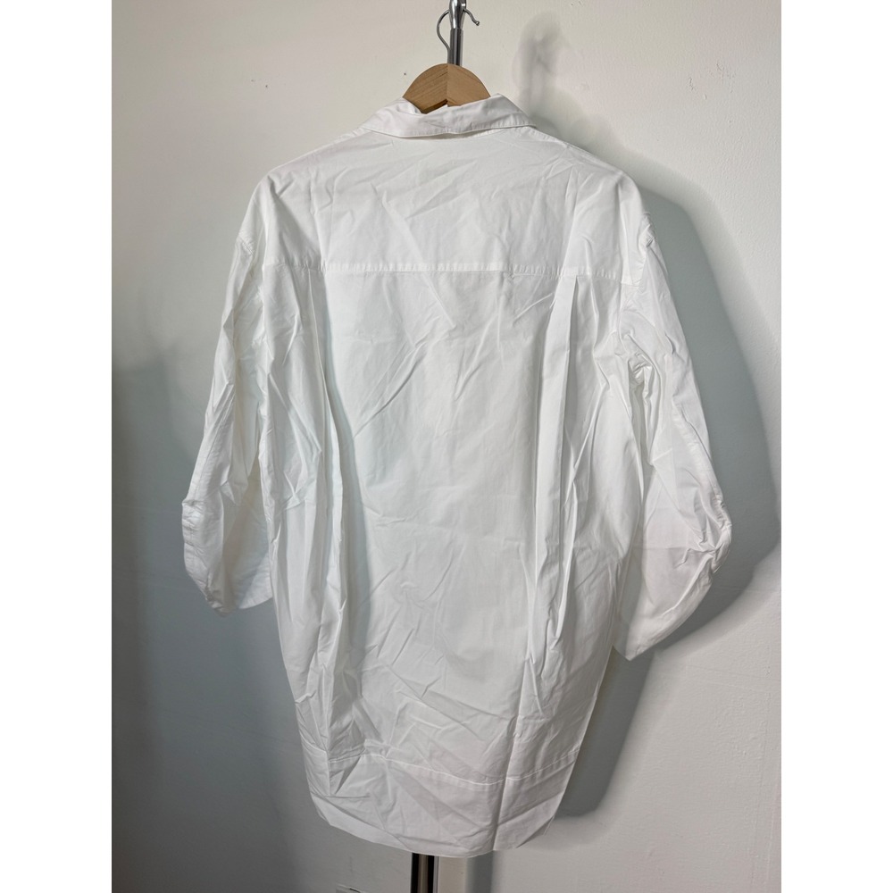 Khaite Kal Dress White Poplin Cotton Mini Shirt Dress 2 - Picture 6 of 8